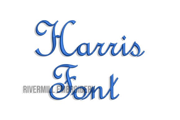 1 1 2 Harris Embroidery Font