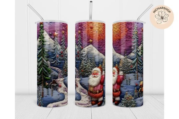 20oz Santa Embroidery Christmas Tumbler Design Review