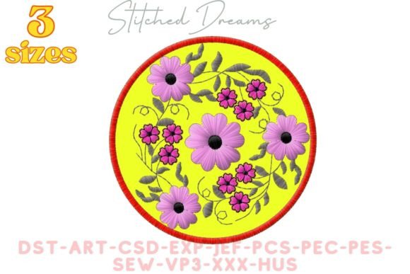 Applique Circle Embroidery Design