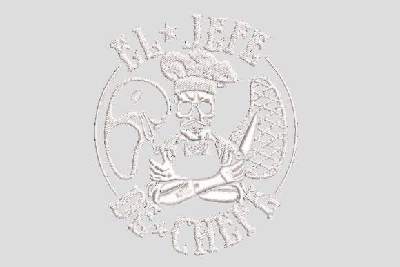 Chef Skeleton Horror Halloween Embroidery