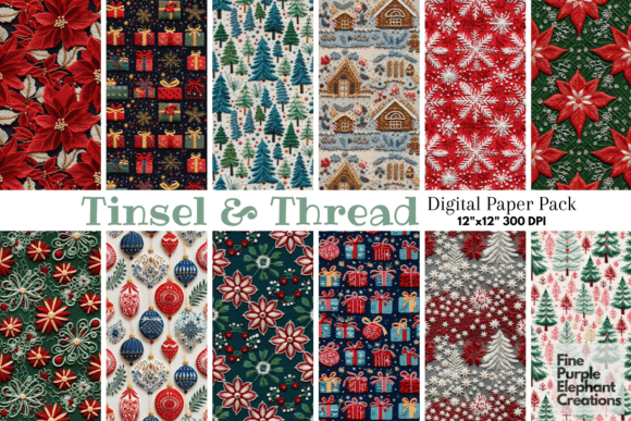 Christmas Embroidery Winter Holiday
