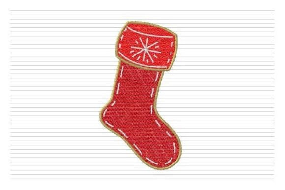 Christmas Stocking Embroidery Snowflakes