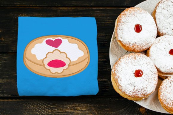 Delightful Hanukkah Jelly Donut Applique Embroidery