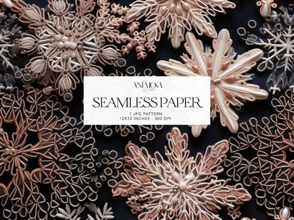 Embroidery Christmas Snowflakes Paper