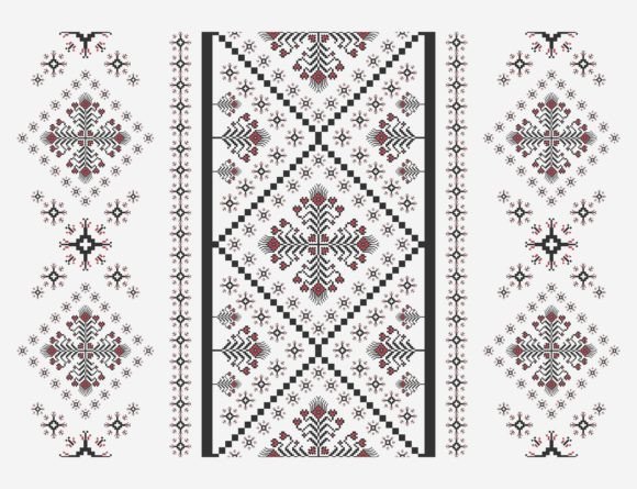 Embroidery Ethnic Floral Pattern
