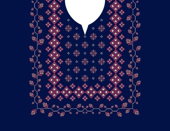 Ethnic Neck Embroidery Floral Pattern Review