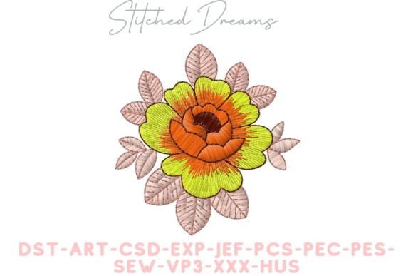 Flower Gracefully Embroidery Design