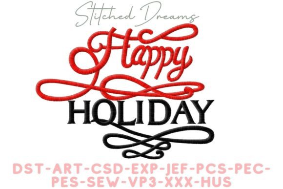 Happy Holidays Embroidery Design Review
