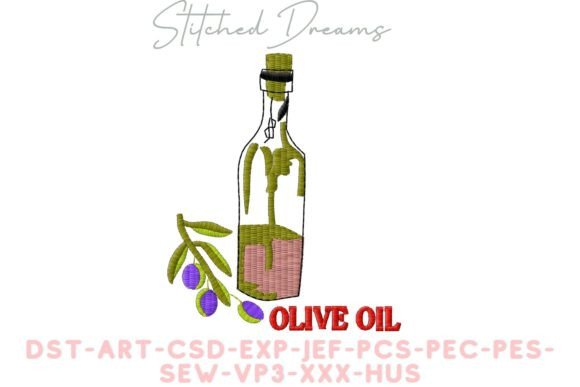 Olive Oil Embroidery Design