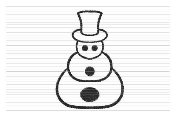Simple Snowman Christmas Embroidery