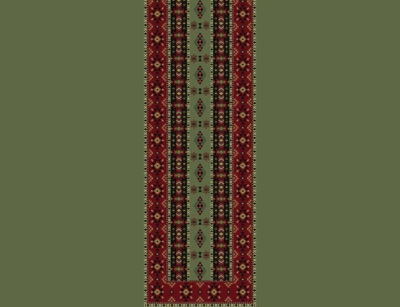 Vintage Aztec Neckline Embroidery